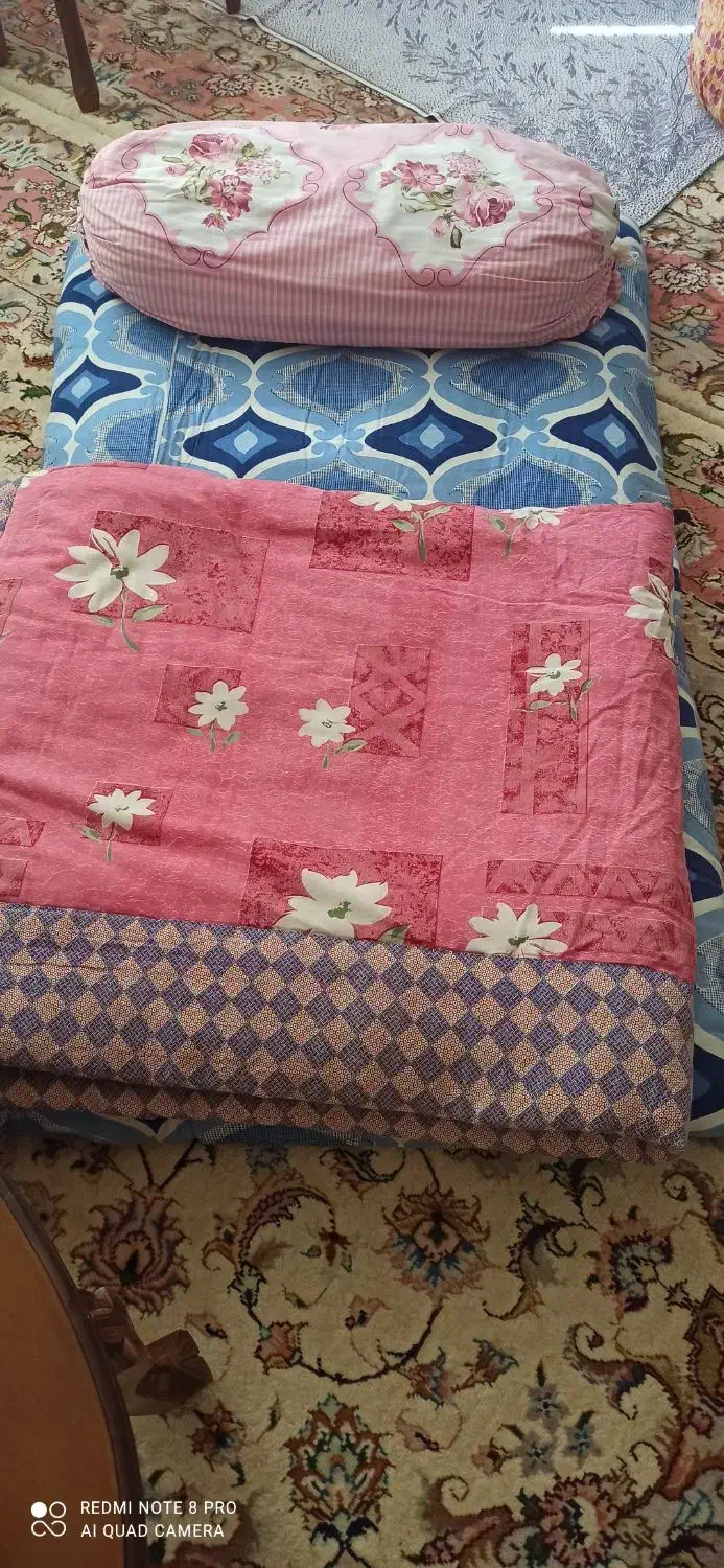 ست لحاف، کاور لحاف گلدوزی دو نفره|رختخواب، بالش، پتو|تبریز, |دیوار