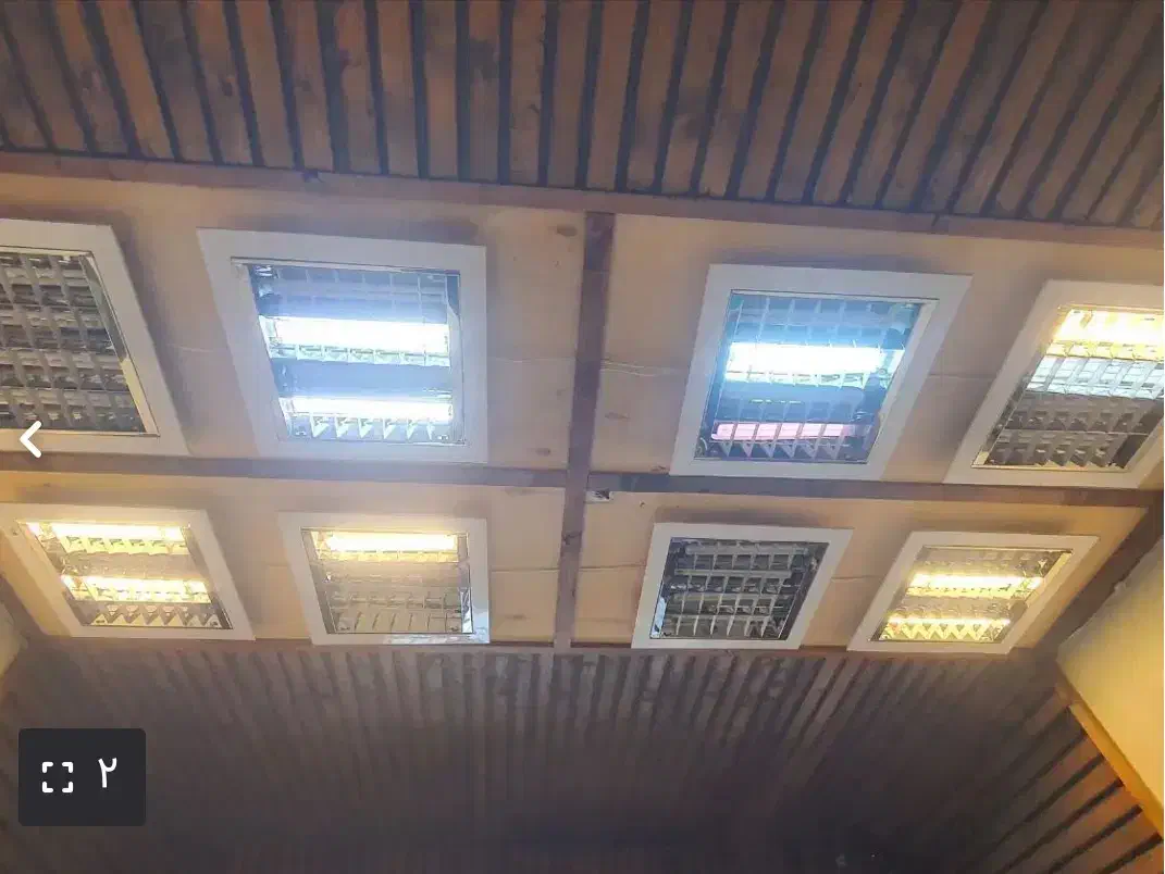 ۸ عدد پنل سقفی ۶۰×۶۰ و لامپ|لامپ و چراغ|کرمانشاه, |دیوار