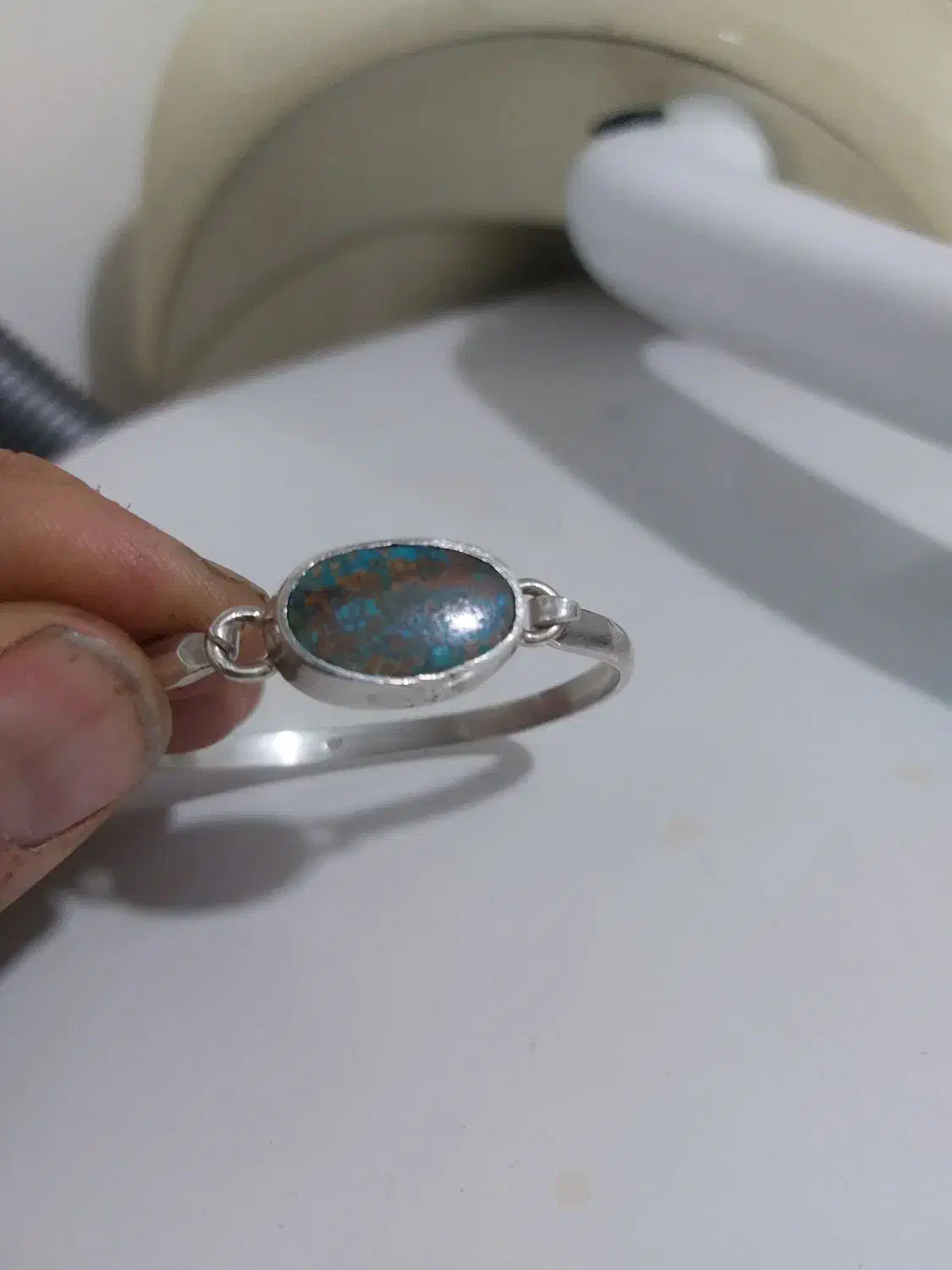 سنگ فیروزه دستسازنقره|جواهرات|بروجرد, |دیوار