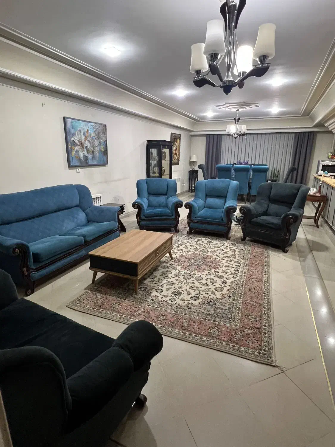 مبل و میز ناهارخوری ۸ نفره با میز جلو مبلی|مبلمان خانگی و میز عسلی|کرمانشاه, |دیوار
