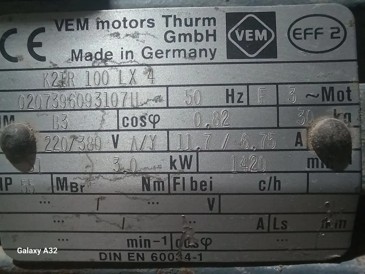 موتور VEM سه فاز ۳کیلو وات|ماشینآلات صنعتی|اهواز, کوی مهدیس|دیوار