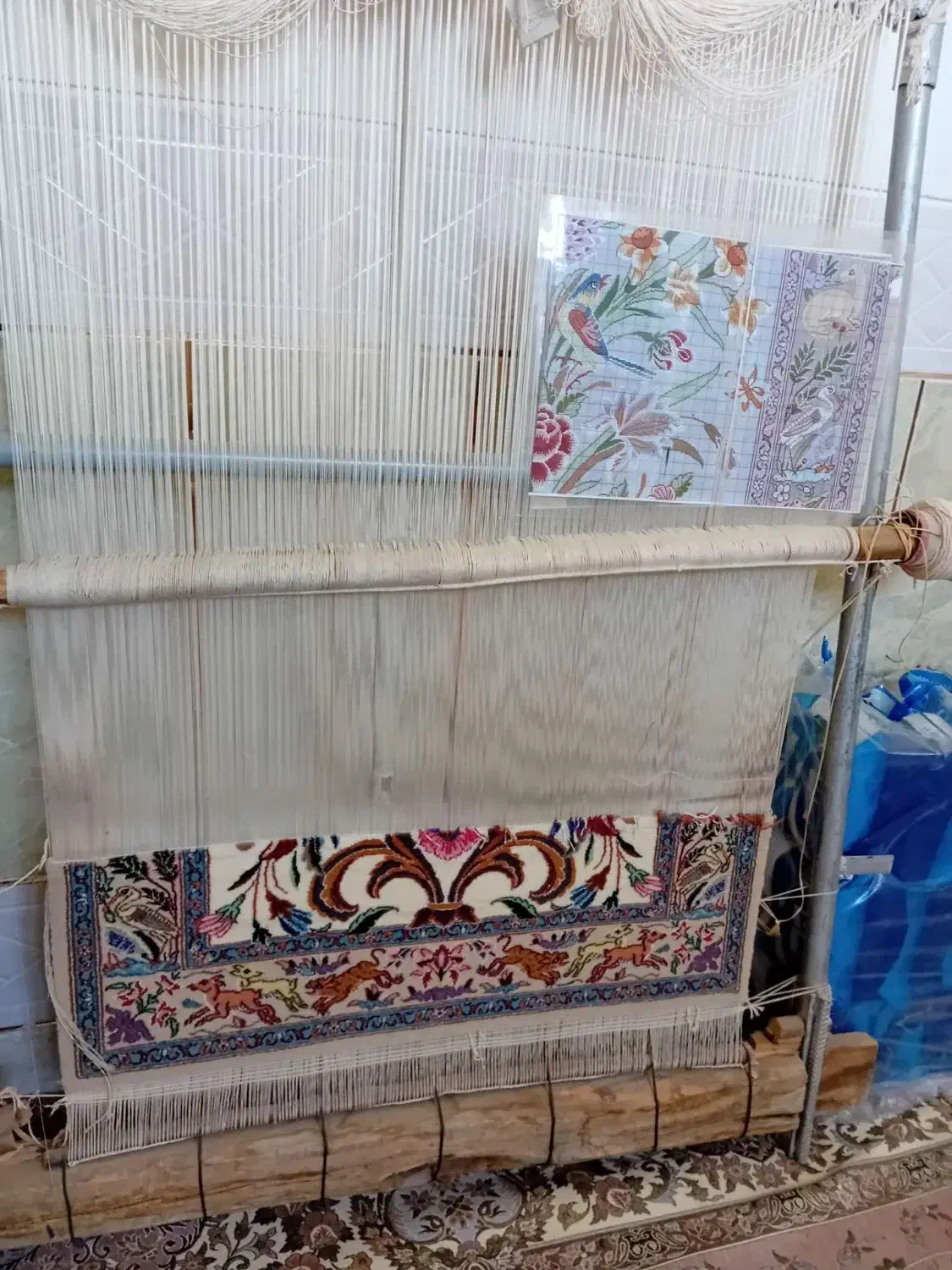 فروش قالیچه ابریشم|فرش|تیران, |دیوار