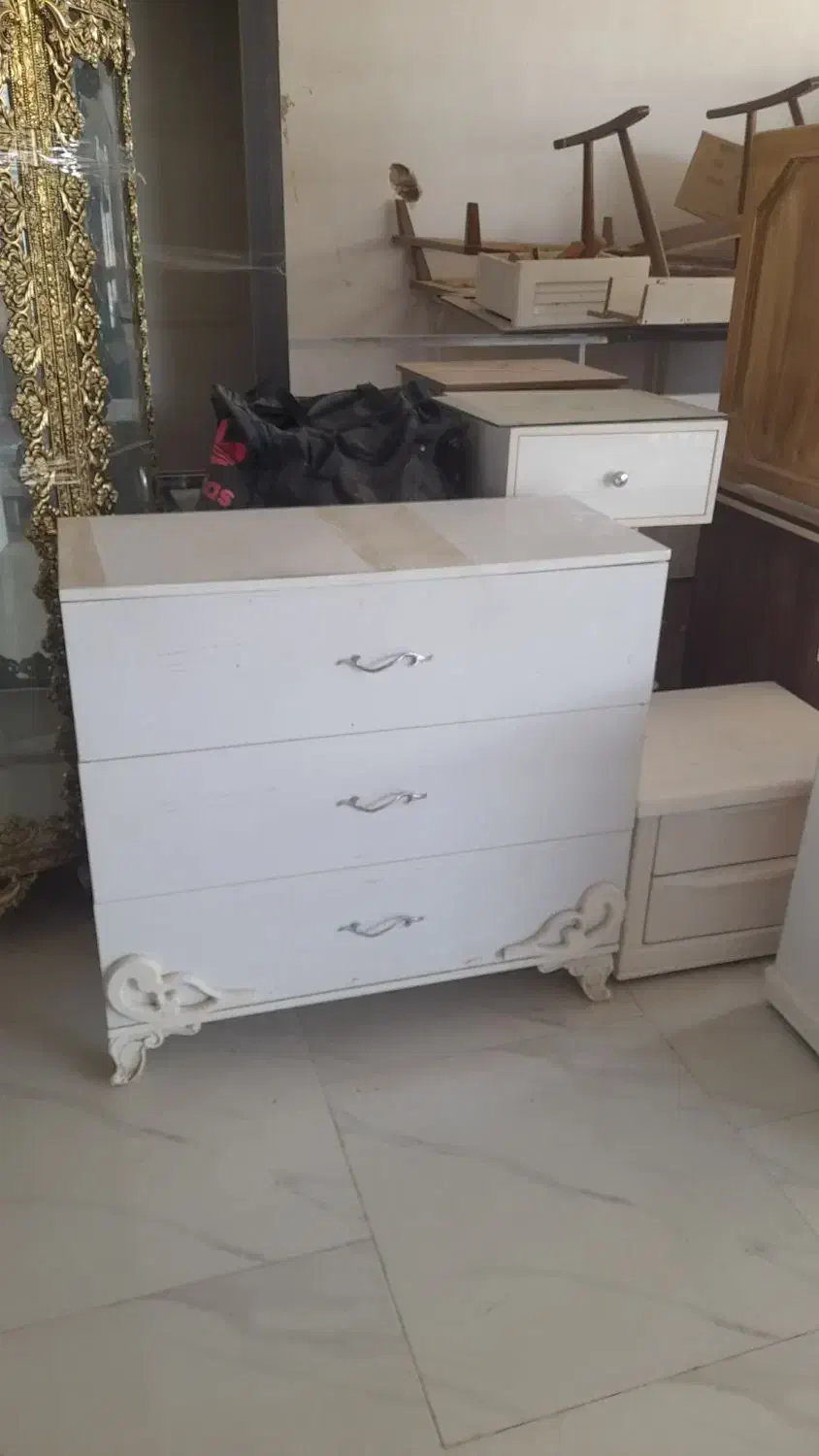 دراور میز ارایش سفید|جاکفشی، کمد، دراور|ارومیه, |دیوار