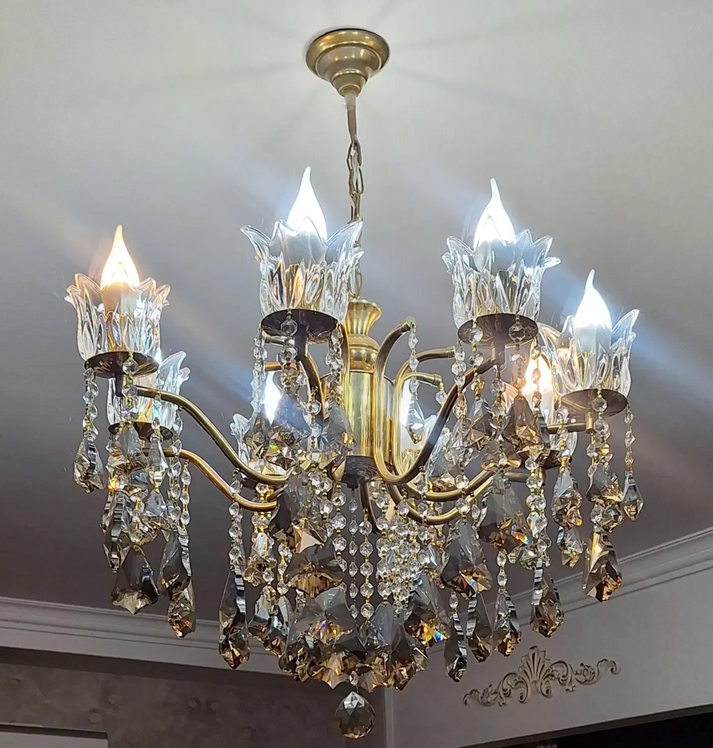 لوستر ۸ شاخه|لوستر و چراغ آویز|تبریز, |دیوار