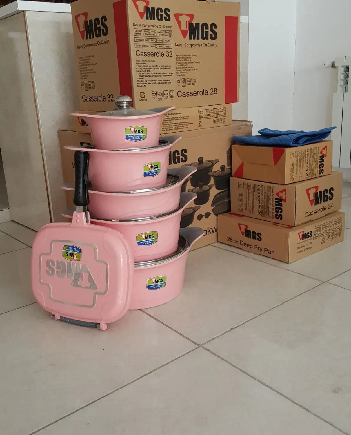 سرویس قابلمه ۱۵ پارچه گرانیتی MGS|ظروف پختوپز|محمدشهر, محمدشهر|دیوار