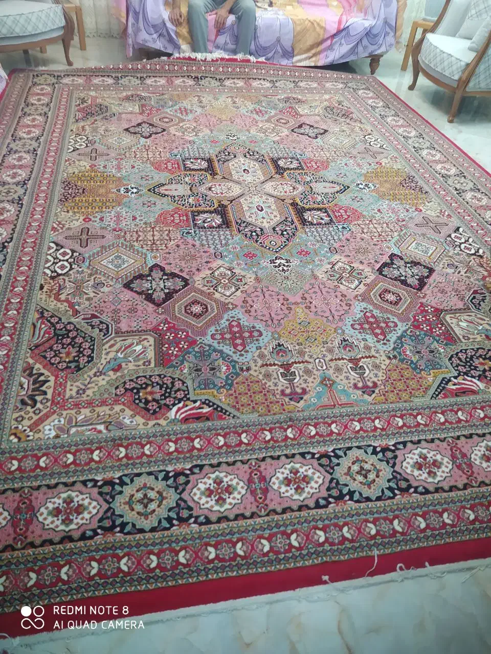 یه تخته فرش ماشینی ۱۲ متری سالم (بشرط کارشناسی)|فرش|خرم‌آباد (تنکابن), |دیوار