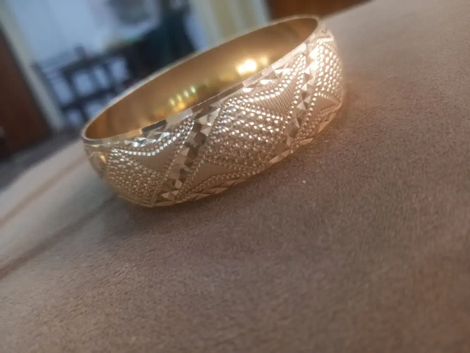 النگو پهن طلا روس تکپوش  باکیفیت رنگ ثابت تضمینی|بدلیجات|تهران, مینای جنوبی|دیوار