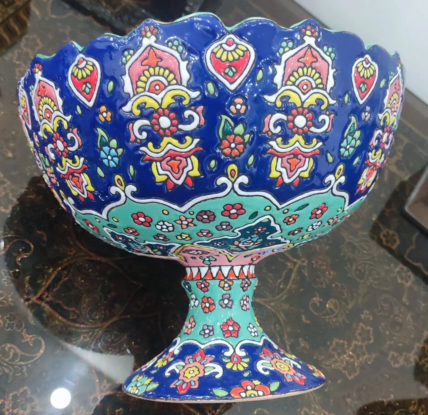 میوه خوری میناکاری شده|ظروف سرو و پذیرایی|شیراز, ارم|دیوار