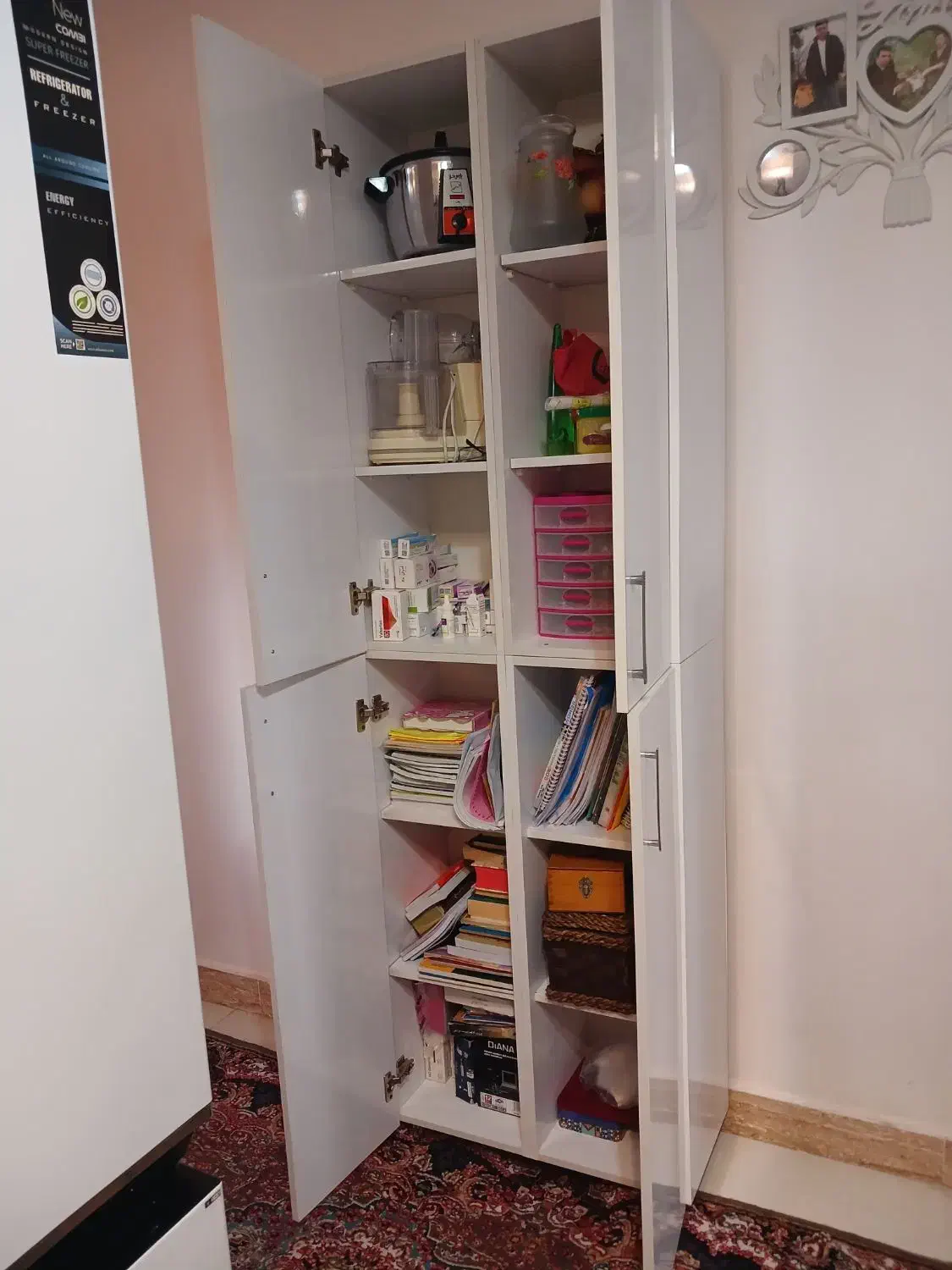 کمد سفید سالم و نو|جاکفشی، کمد، دراور|رشت, یخسازی|دیوار