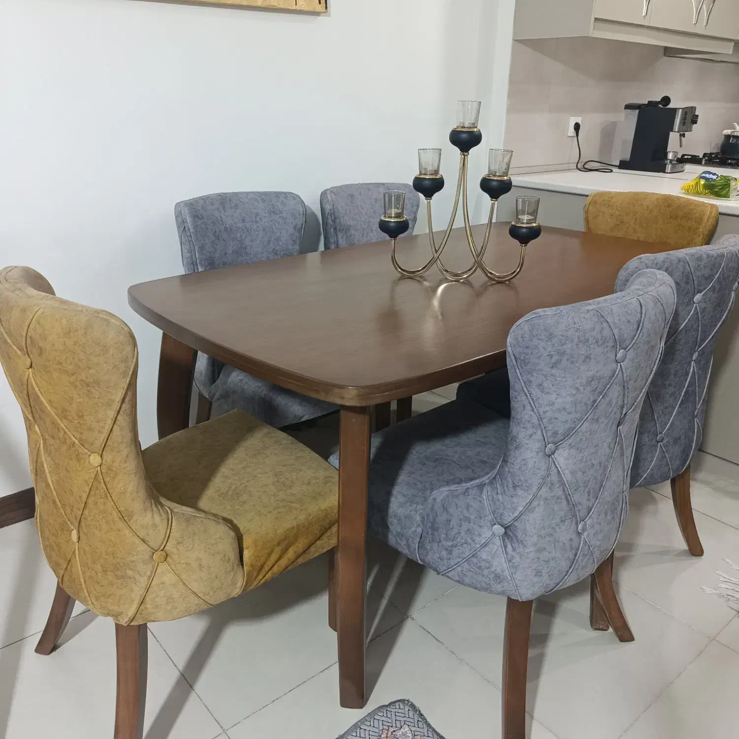 ناهار خوری 6 نفره +ساعت اشانتیون|میز و صندلی غذاخوری|تهران, ازگل|دیوار