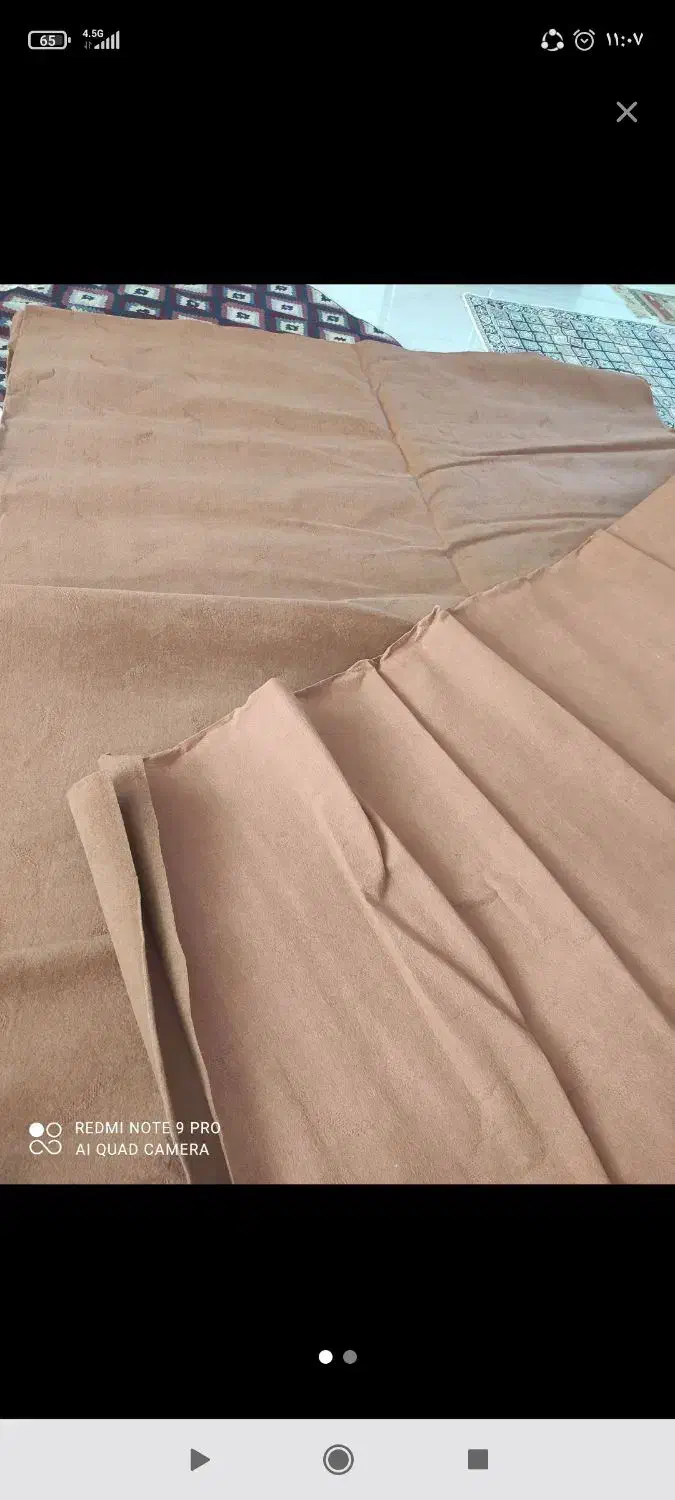 موکت سالم  یک بار استفاده شده رنگ شکلاتی|موکت|شازند, |دیوار