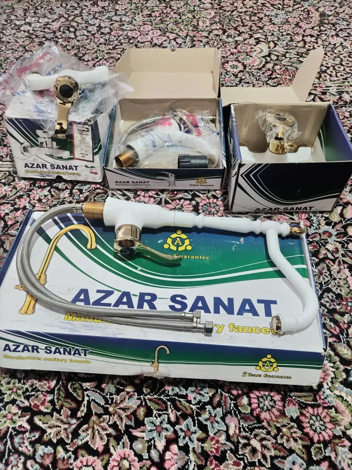 شیرآلات سفید طلایی|لوازم سرویس بهداشتی|کرمان, |دیوار