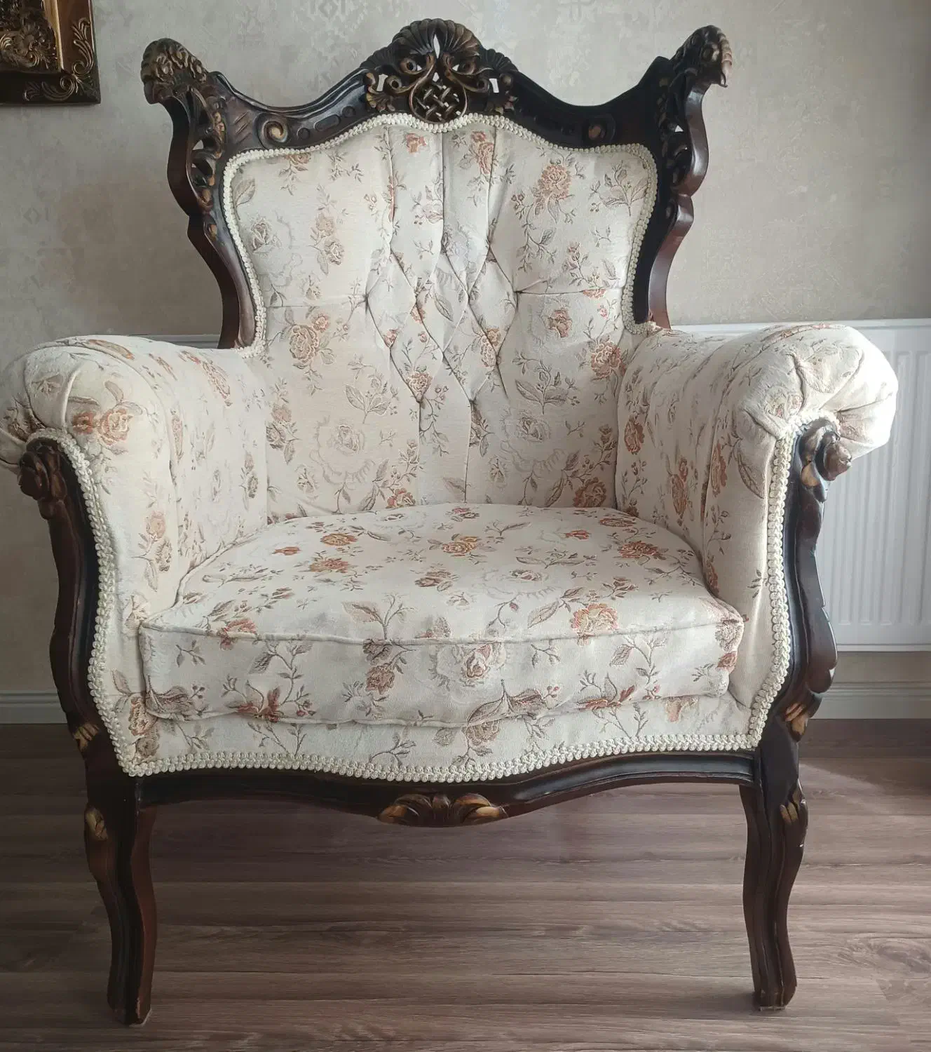 مبل سلطنتی ۷ نفره با چوب راش|مبلمان خانگی و میز عسلی|اردبیل, |دیوار