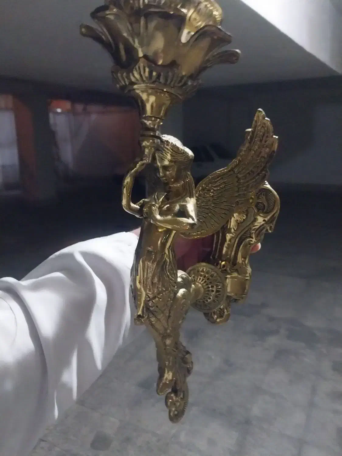 شمعدان دیوار کوب برنز|لوستر و چراغ آویز|پردیس, فاز ۸|دیوار