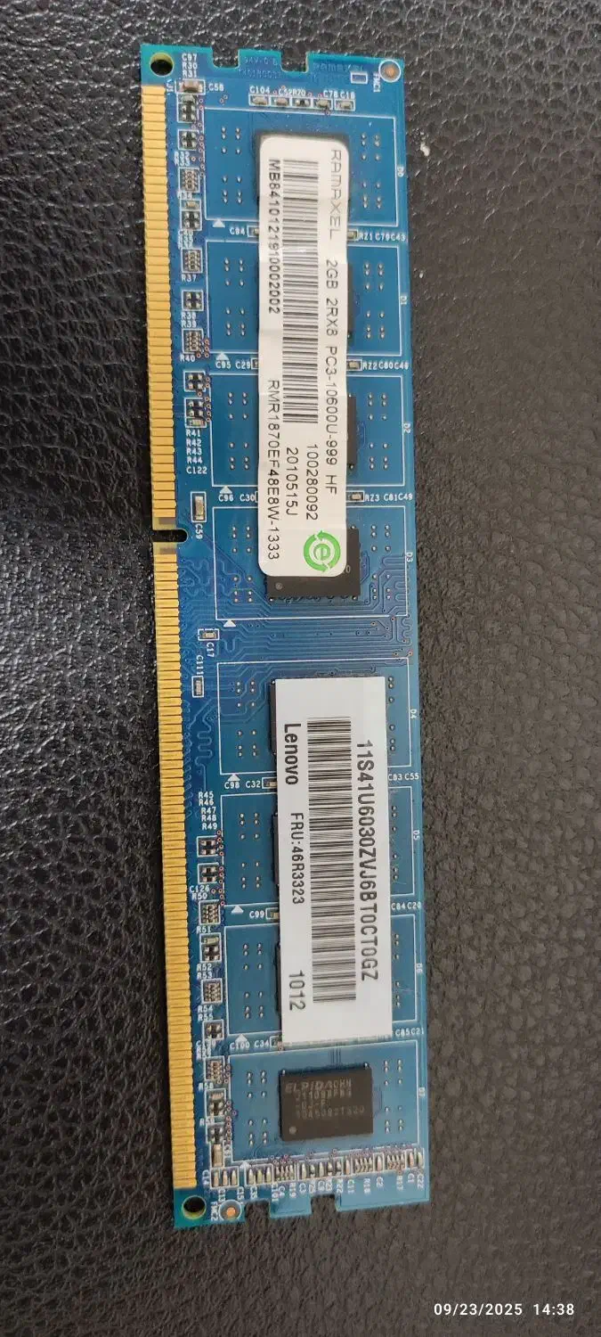 رم کامپیوتر دسکتاپ 2 گیگ DDR3|قطعات و لوازم جانبی رایانه|رشت, لاکان شهر|دیوار