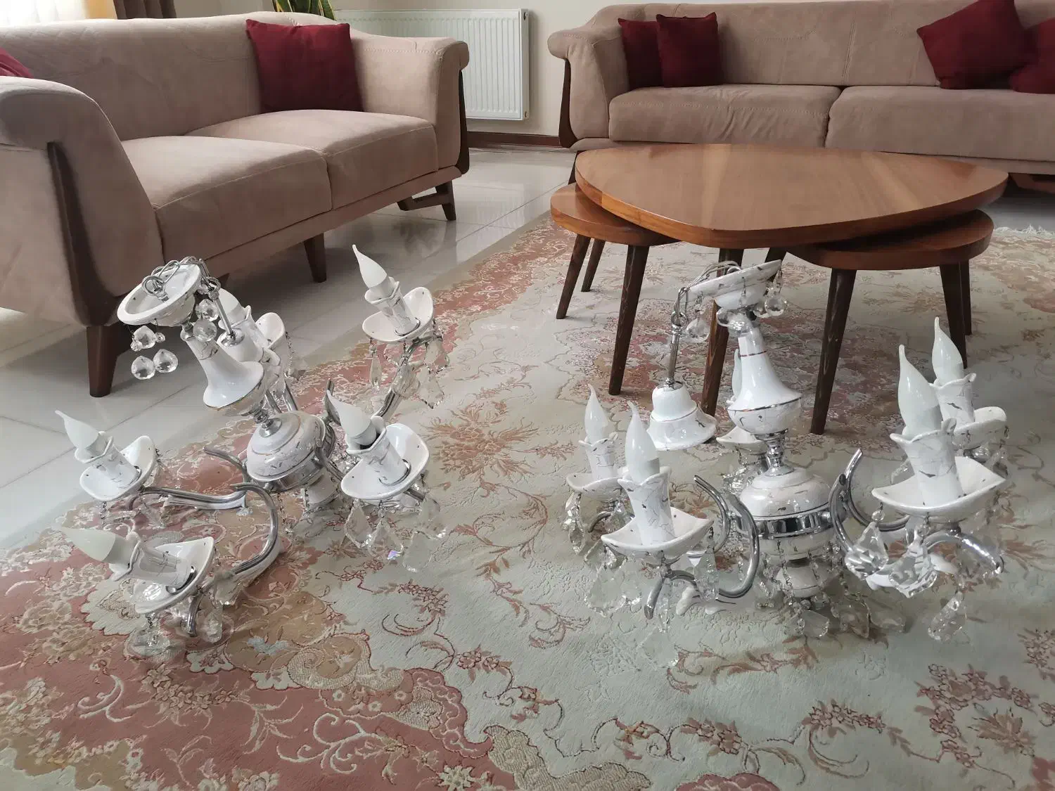 2 عدد لوستر سقفی|لوستر و چراغ آویز|صفادشت, |دیوار