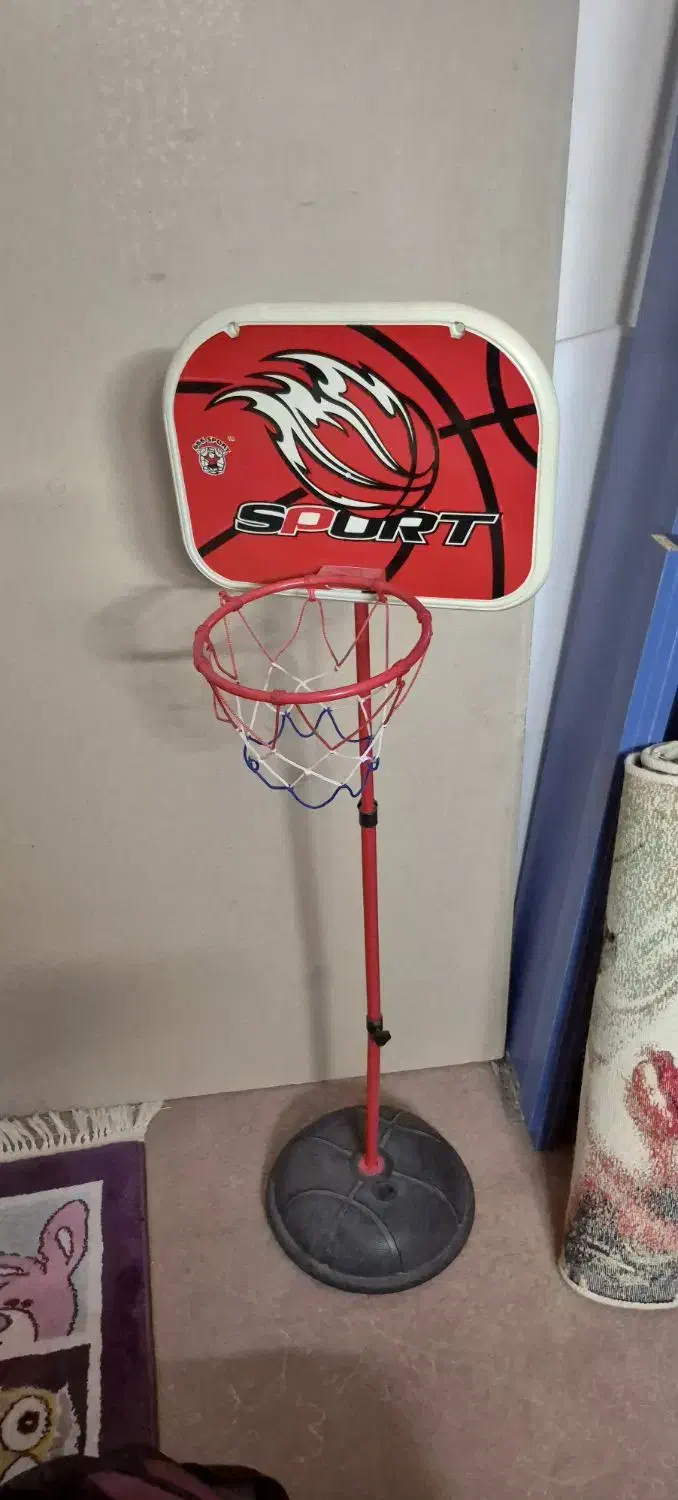 حلقه و تور بسکتبال ایستاده با پایه فلزی|ورزشهای توپی|اصفهان, خواجه عمید|دیوار