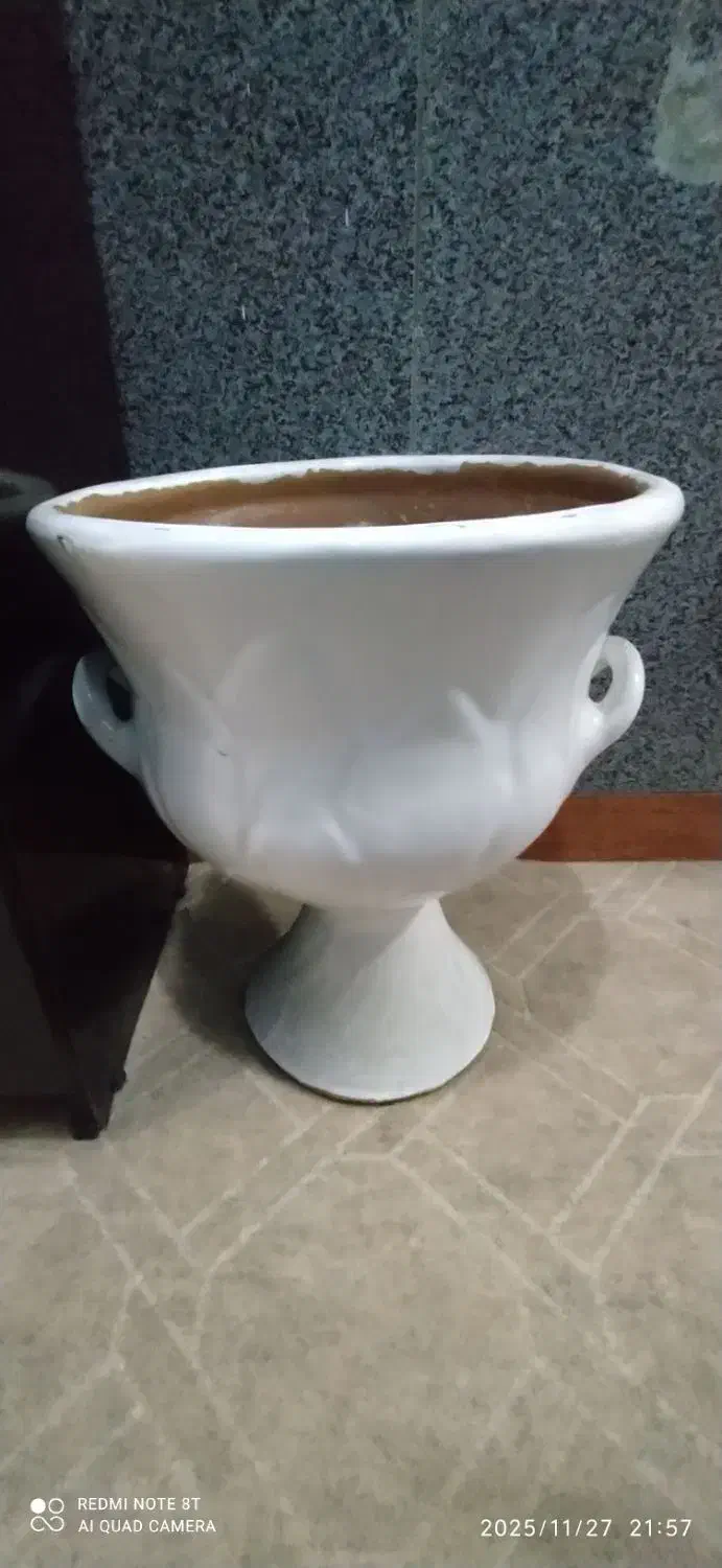 گلدان سفالی|گل و گیاه طبیعی|رشت, کوی طالقانی|دیوار