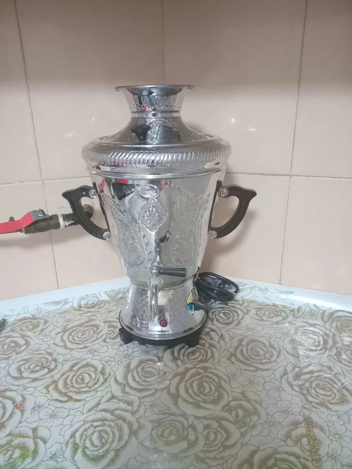 سماور برقی قلمزنی|سماور، چایساز، قهوهساز|فولادشهر, C8|دیوار