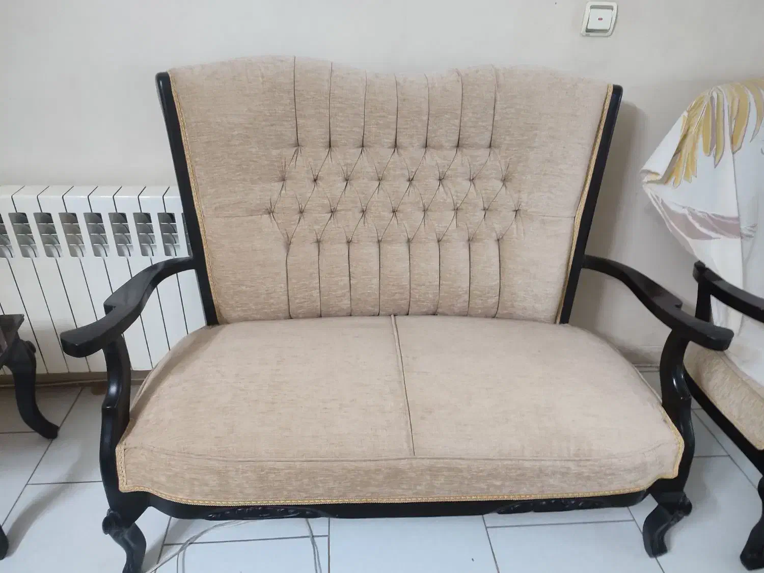 مبل استیل پارچه و چوب|مبلمان خانگی و میز عسلی|شیراز, پادگان بعثت|دیوار