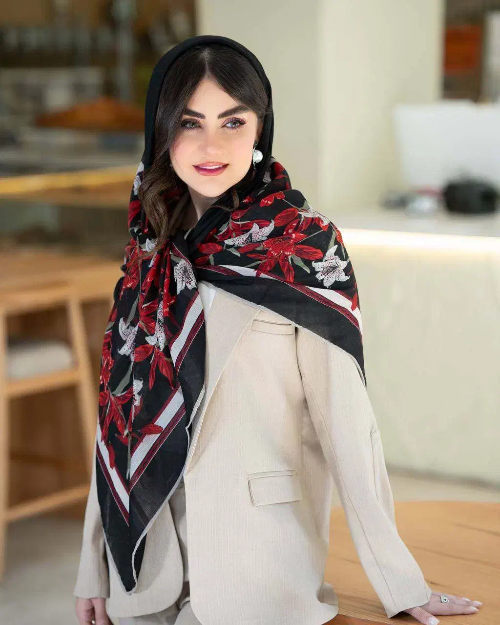 روسری چاپ خیس گارزا|لباس|گرمسار, |دیوار