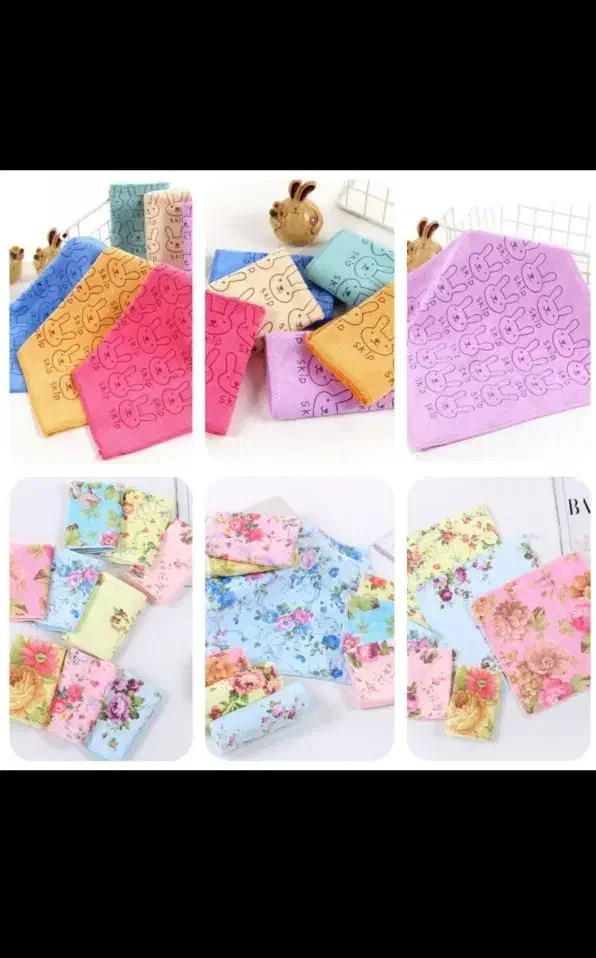 دستمال حوله ساده خرگوش پلیشی گلدار|سفره، حوله، دستمال آشپزخانه|قم, علی آباد سعدگان|دیوار