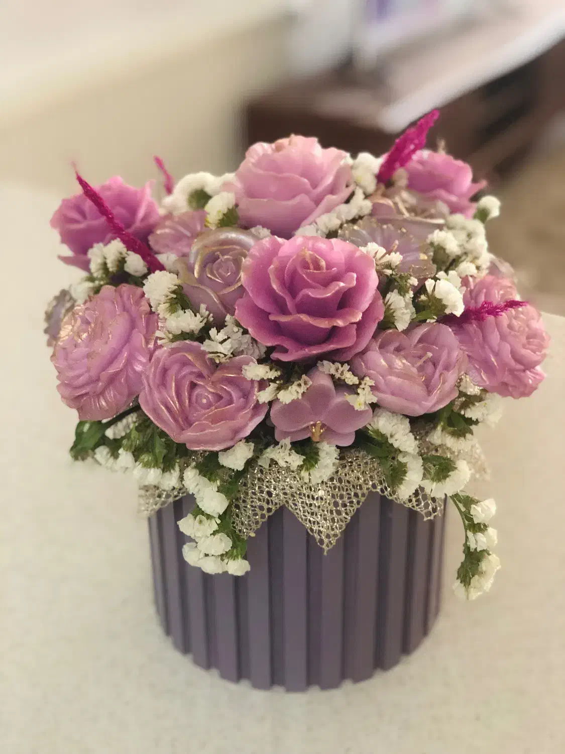 باکس جاودان شمعی|گل مصنوعی|یزد, |دیوار