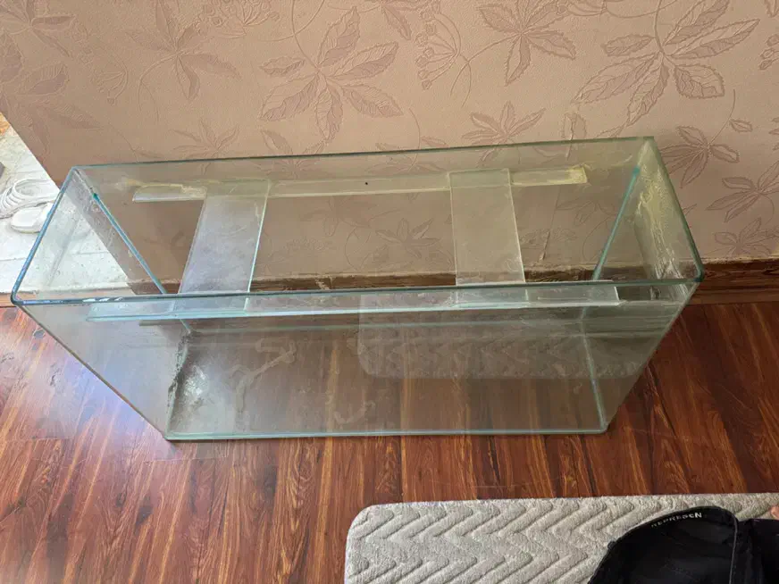 آکواریوم شیشه خم بزرگ با همه لوازم و وسایل|ماهی|شهریار, شهریار|دیوار