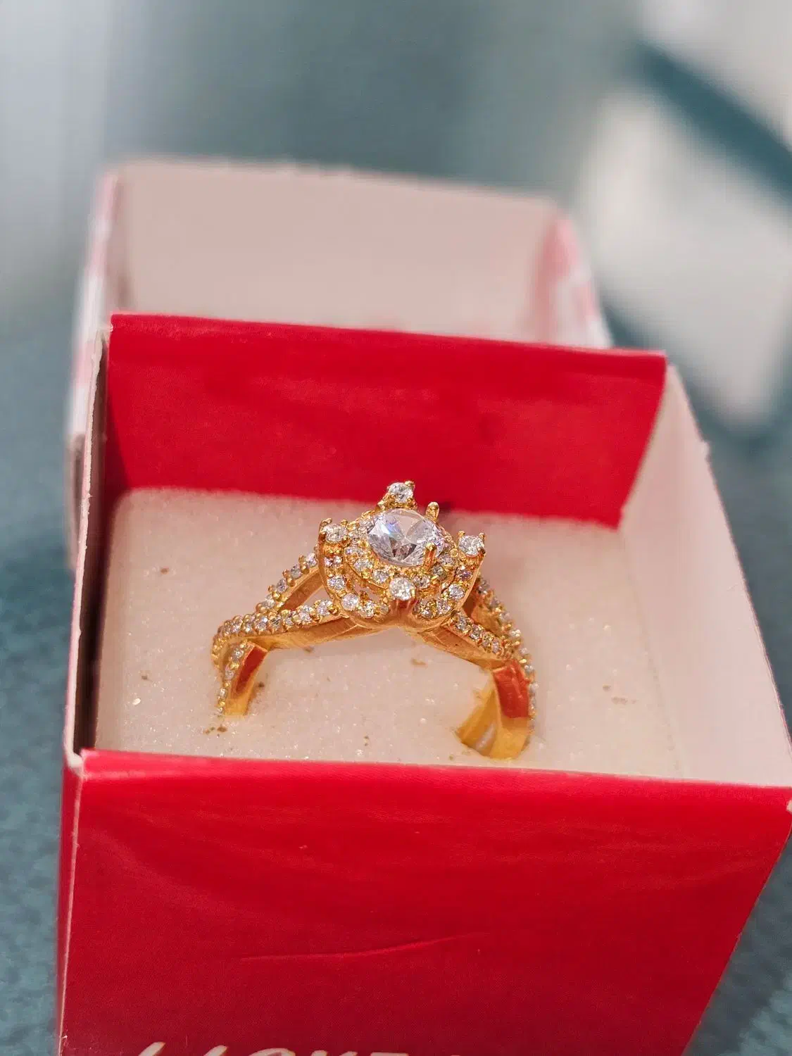 حلقه نقره اب کاری طلا|جواهرات|شاهینشهر, فردوسی|دیوار