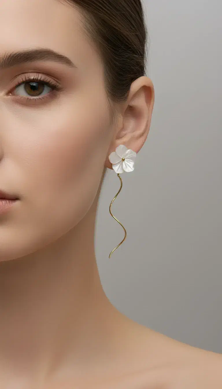 گوشواره طلای مدل گل صدفی|جواهرات|تهران, سید خندان (جلفا)|دیوار