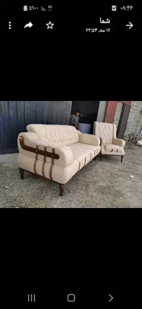 مبل۸ نفره.|مبلمان خانگی و میز عسلی|سلماس, |دیوار