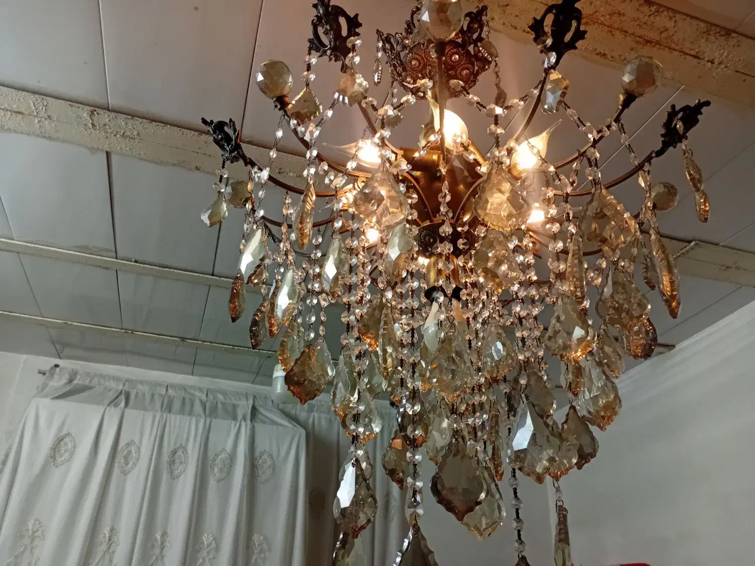 لوستر ۱۶شاخه ای|لوستر و چراغ آویز|اهواز, یوسفی|دیوار