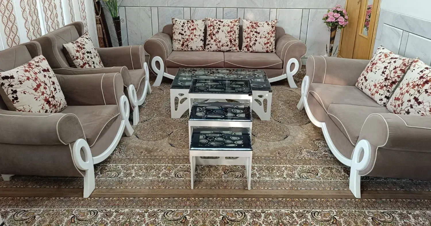 مبل هفت نفره تمیز در حد نو|مبلمان خانگی و میز عسلی|لنجان, |دیوار