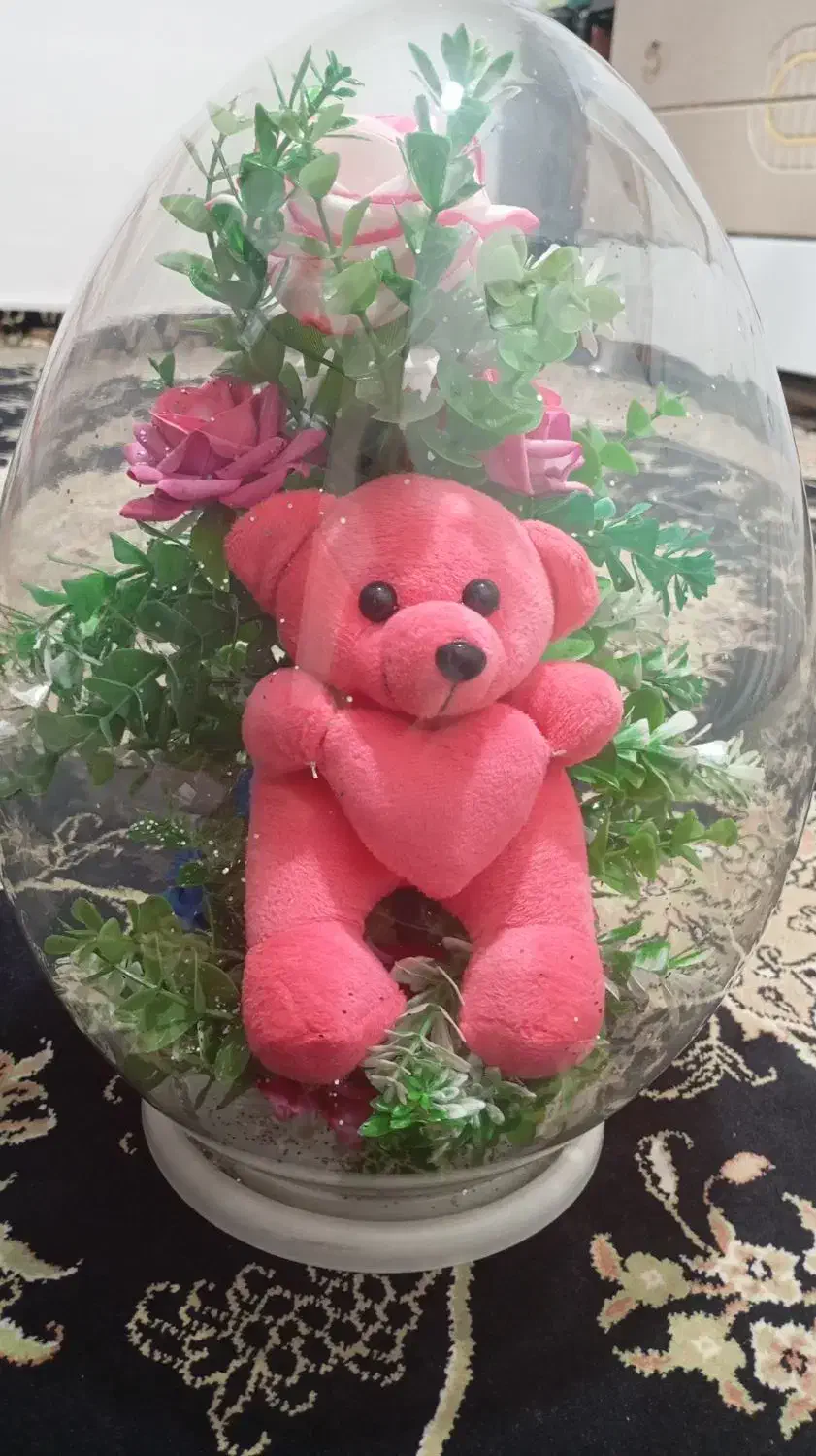 باکس شیشه ای گل وعروسک|گل مصنوعی|قرچک, مهدیه|دیوار