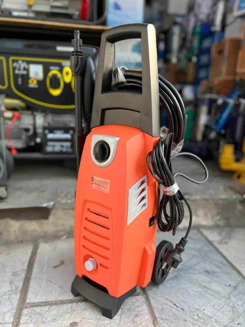 پمپ کارواش آب چرخ و دسته دار ۱۰۰ بار سیم تمام مس|لوازم نظافت|مشهد, کوشش|دیوار