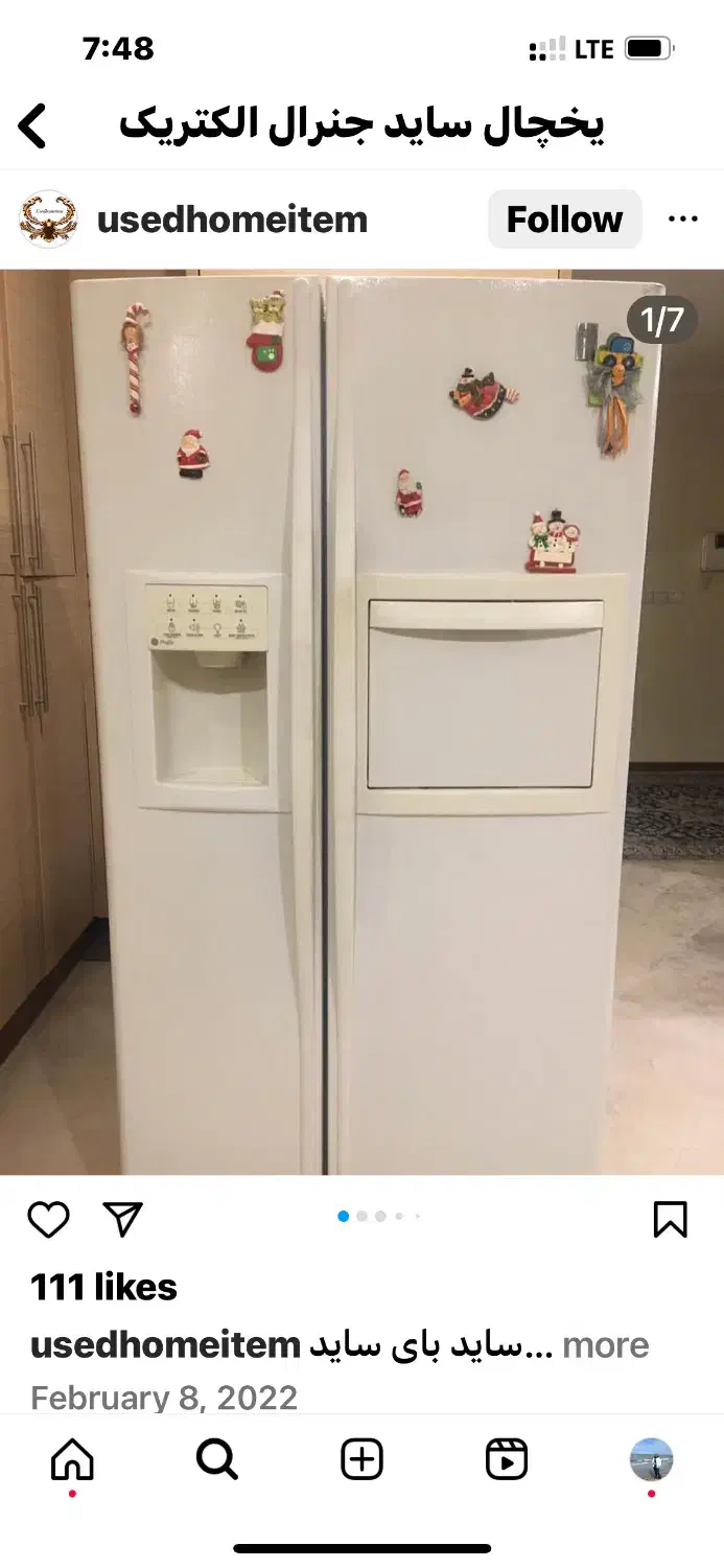 یخچال ساید بای ساید جنرال الکتریک امریکا۳۲فوت|یخچال و فریزر|محلات, |دیوار