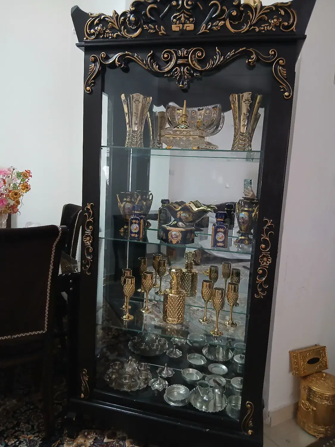 بوفه آینه دار۴طبقه|بوفه، ویترین، کنسول|محمدیه-قزوین, |دیوار