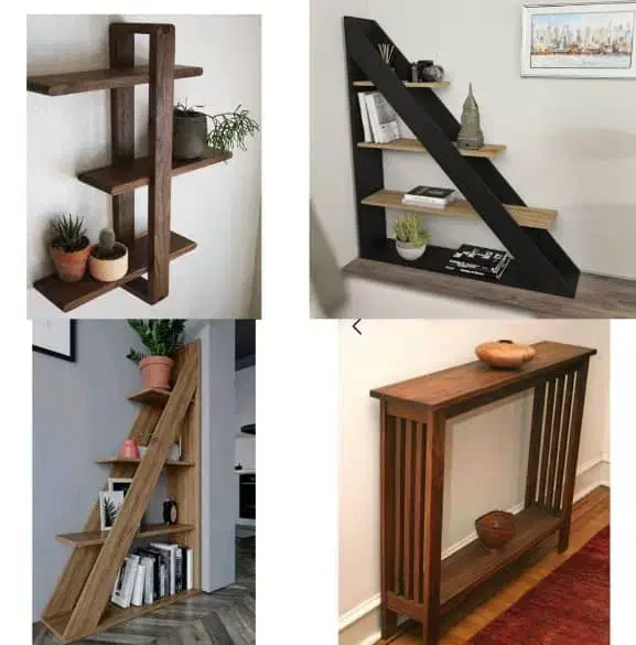 ساخت دکوری و شلف با چوب نراد روسی|کتابخانه، شلف، قفسههای دیواری|صومعهسرا, |دیوار