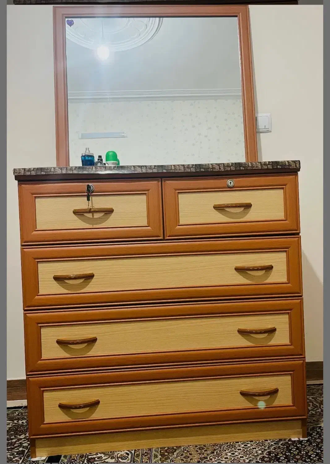 دراور به همراه آینه|جاکفشی، کمد، دراور|زنجان, |دیوار