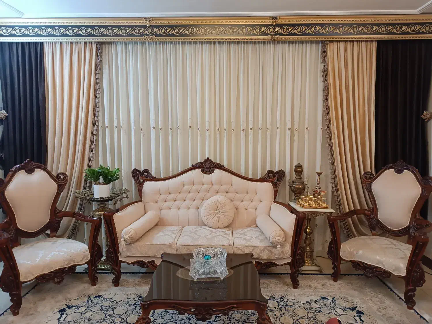 پرده پذیرایی|پرده، رانر، رومیزی|قم, پردیسان|دیوار