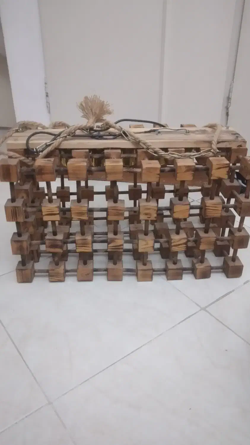 لوستر چوبی نو|لوستر و چراغ آویز|کرج, گوهردشت|دیوار