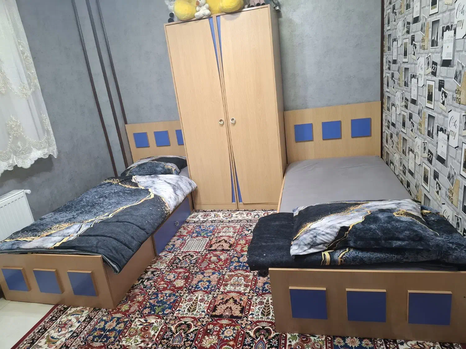 ست کمد و تخت و ویترین|تخت و سرویس خواب|شهرکرد, |دیوار