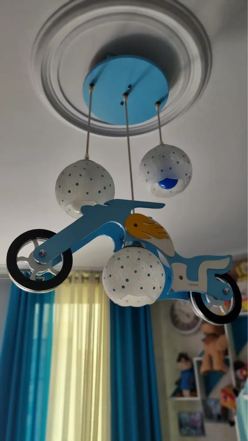 لوستر سه حبابه طرح موتور|لوستر و چراغ آویز|تهران, سازمان برنامه جنوبی|دیوار