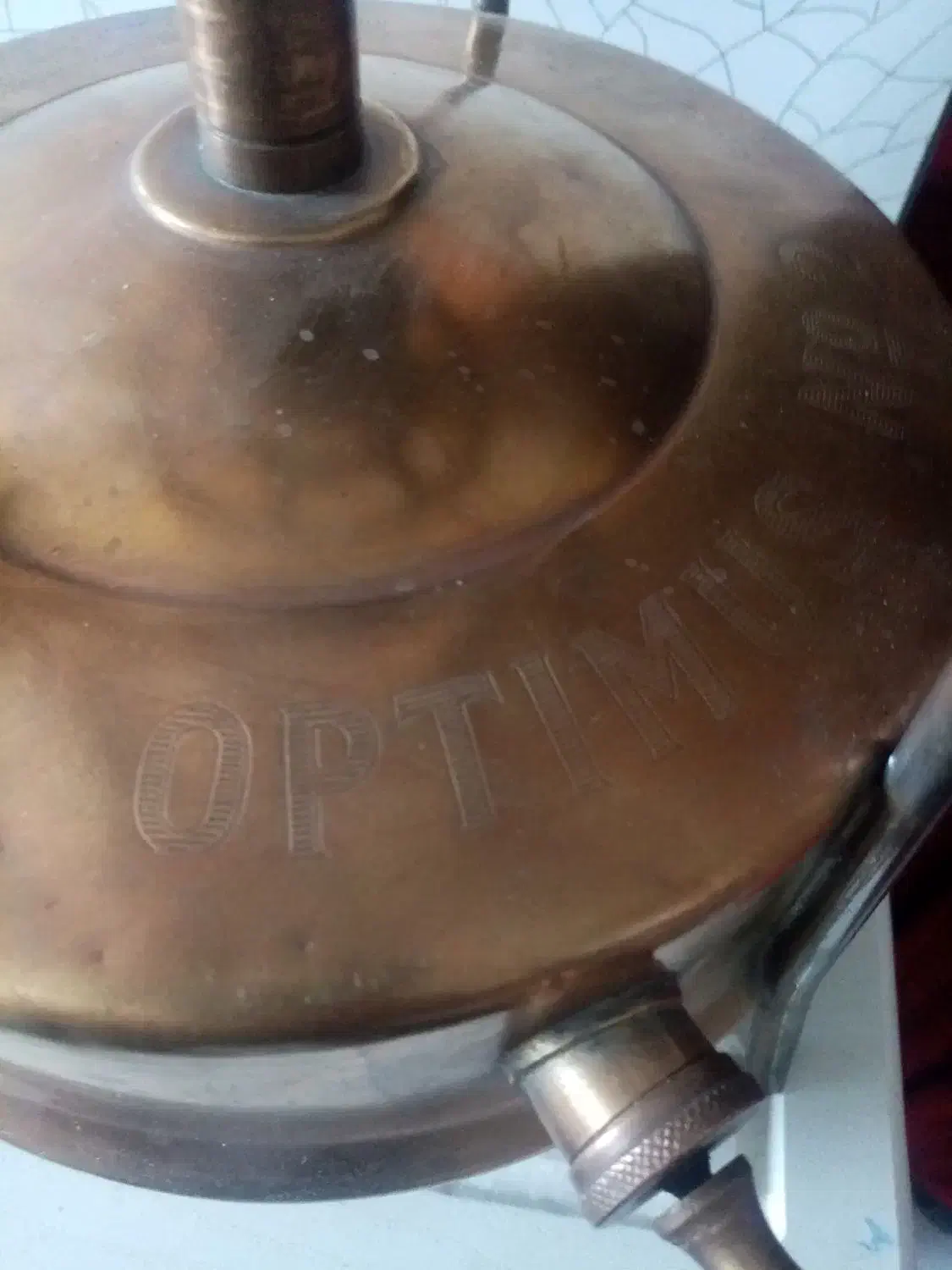 چراغ پریموس برنجی سوئدی قدیمی|کلکسیون اشیاء عتیقه|نیشابور, فردوسی جنوبی|دیوار