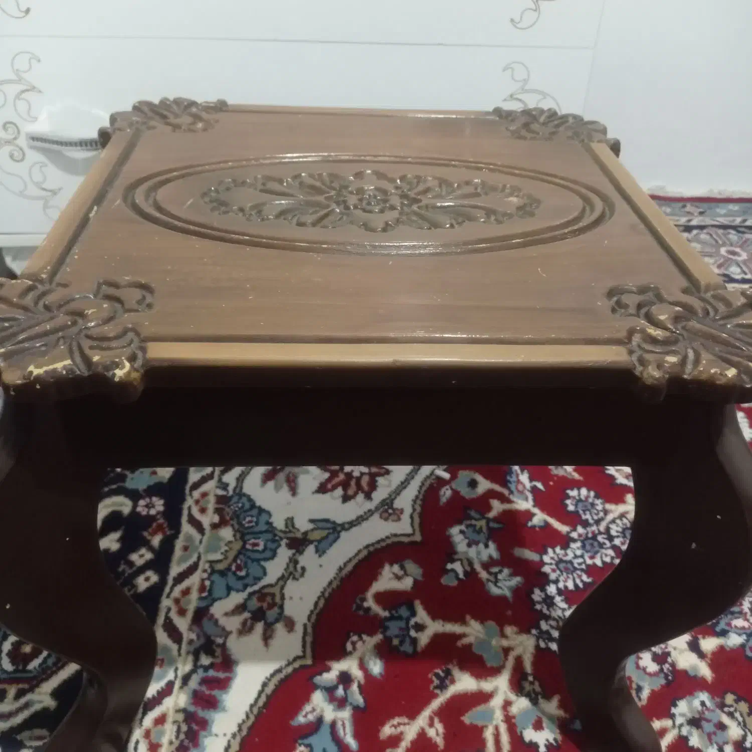 میز عسلی سه تایی چوبی کنده کاری|مبلمان خانگی و میز عسلی|مراغه, |دیوار