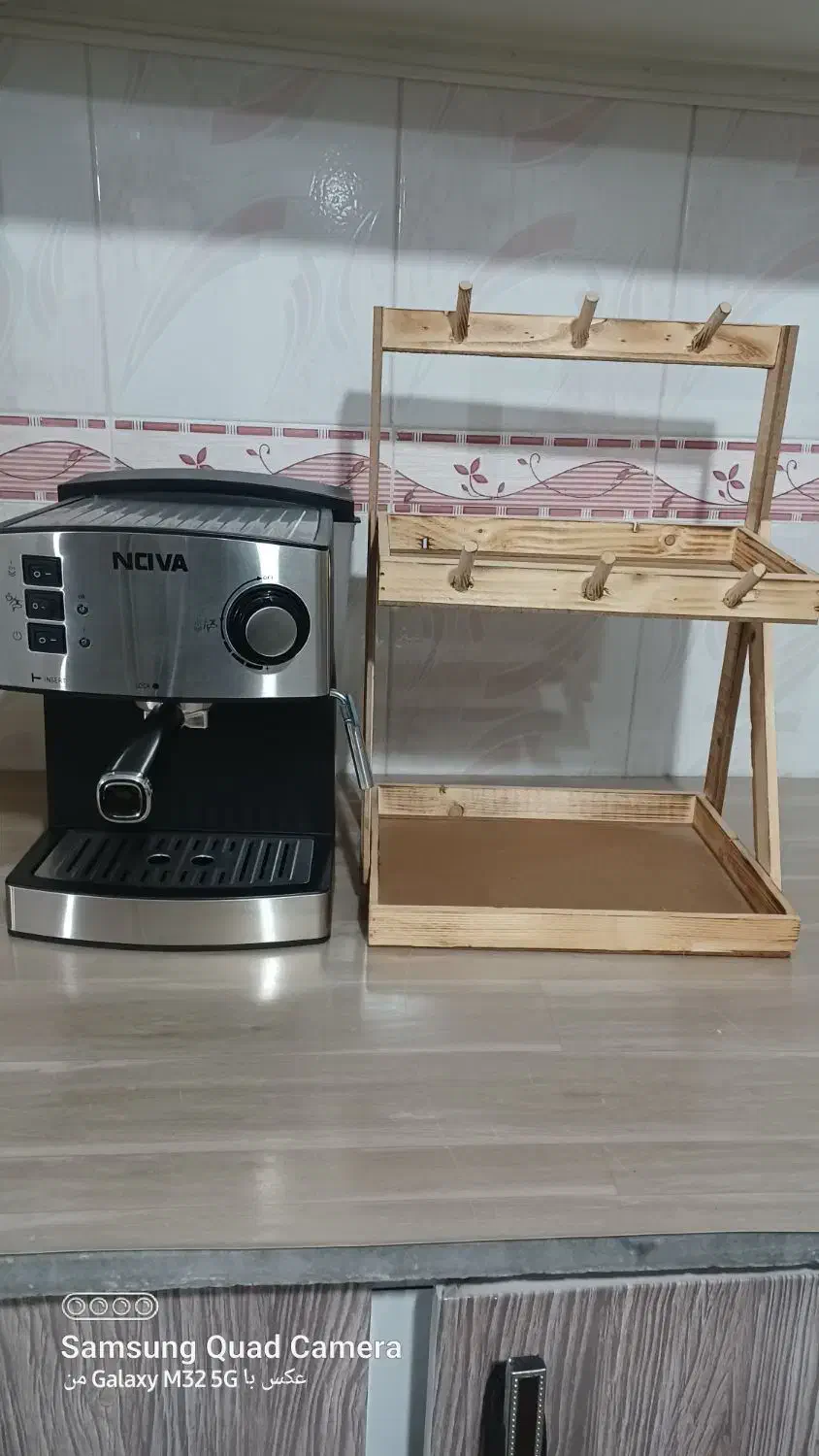 اسپرسوسازهمراه استندچوبی سالم|سماور، چایساز، قهوهساز|سنندج, |دیوار