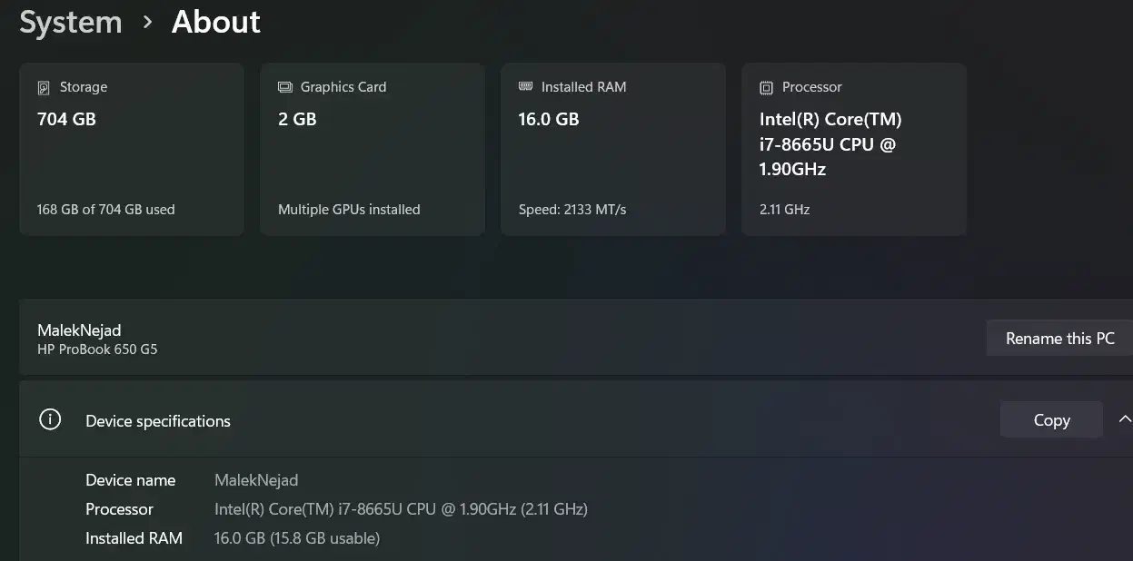 Hp probook g5 2G Gpu|رایانه همراه|دزفول, |دیوار