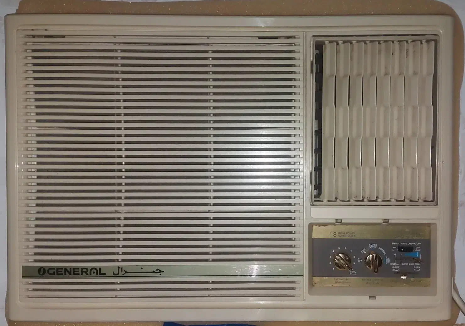 کولر پنجره ای اجنرال ۱۸ موتور بزرگ|کولر گازی و فنکوئل|بندرعباس, |دیوار