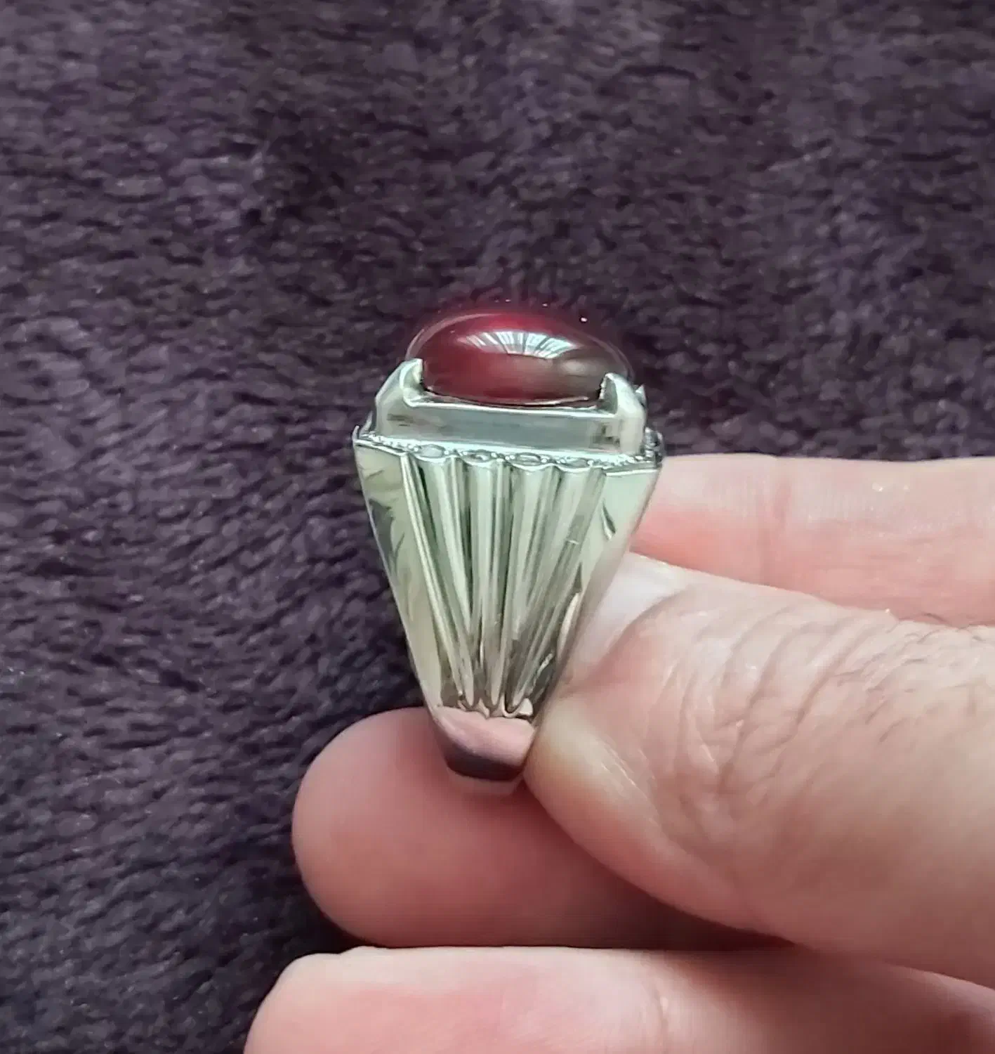 ۲عدد انگشتر نقره با سنگ گارنت و یاقوت سرخ|جواهرات|تهران, امیریه|دیوار