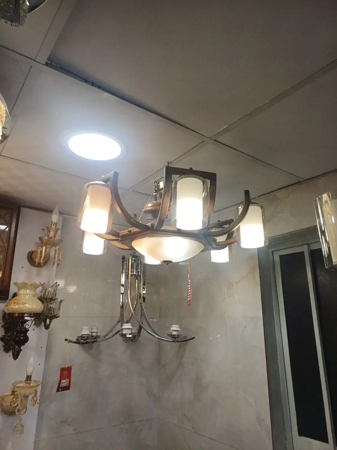 لوستر چوبی|لوستر و چراغ آویز|همدان, |دیوار